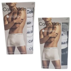 Calvin Klein Cotton Stretch Trunks Classic 10 Pairs Large White/Black/Grey